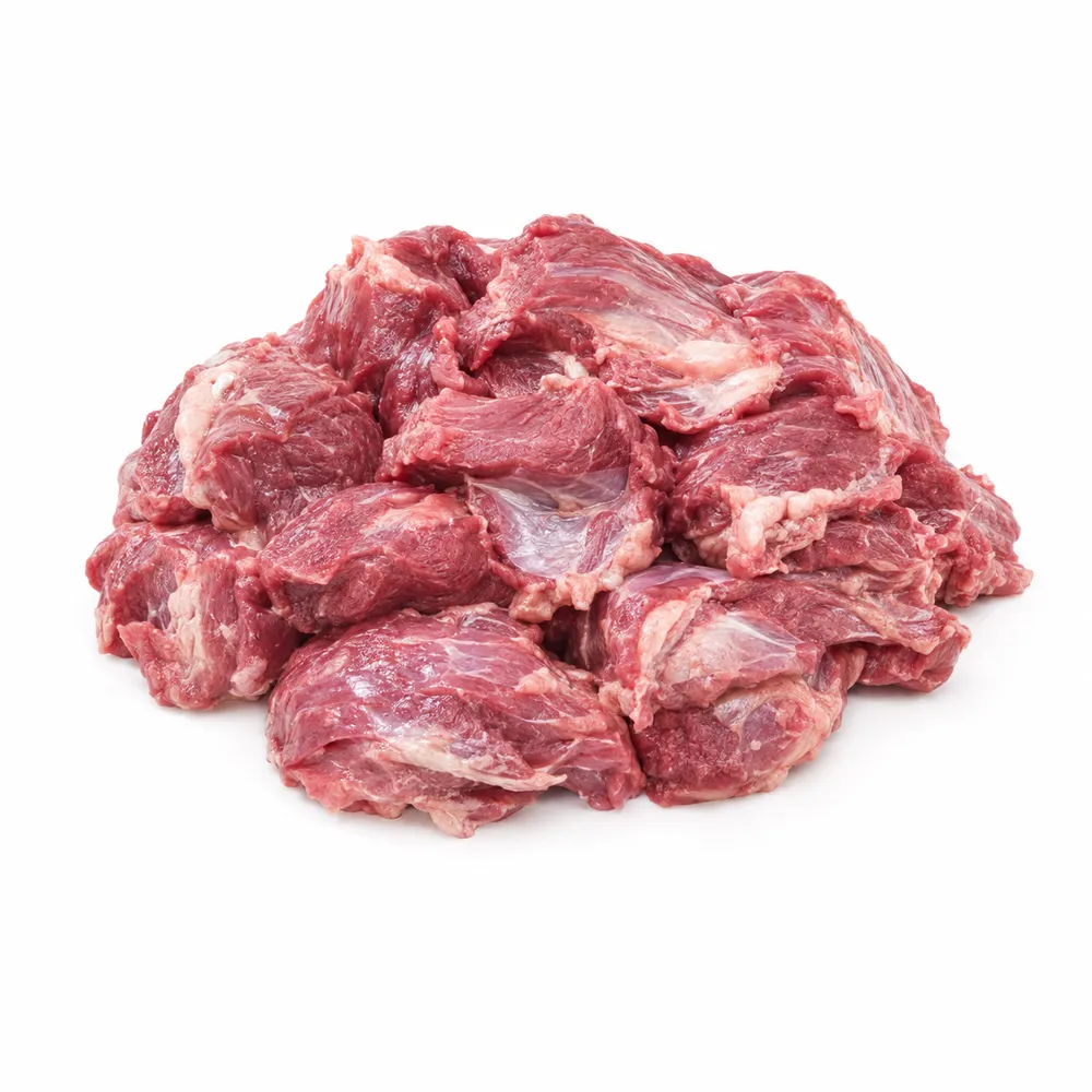 Halal beef head meat, mixed cheek, tongue and temple cuts vacuum-sealed for bulk export