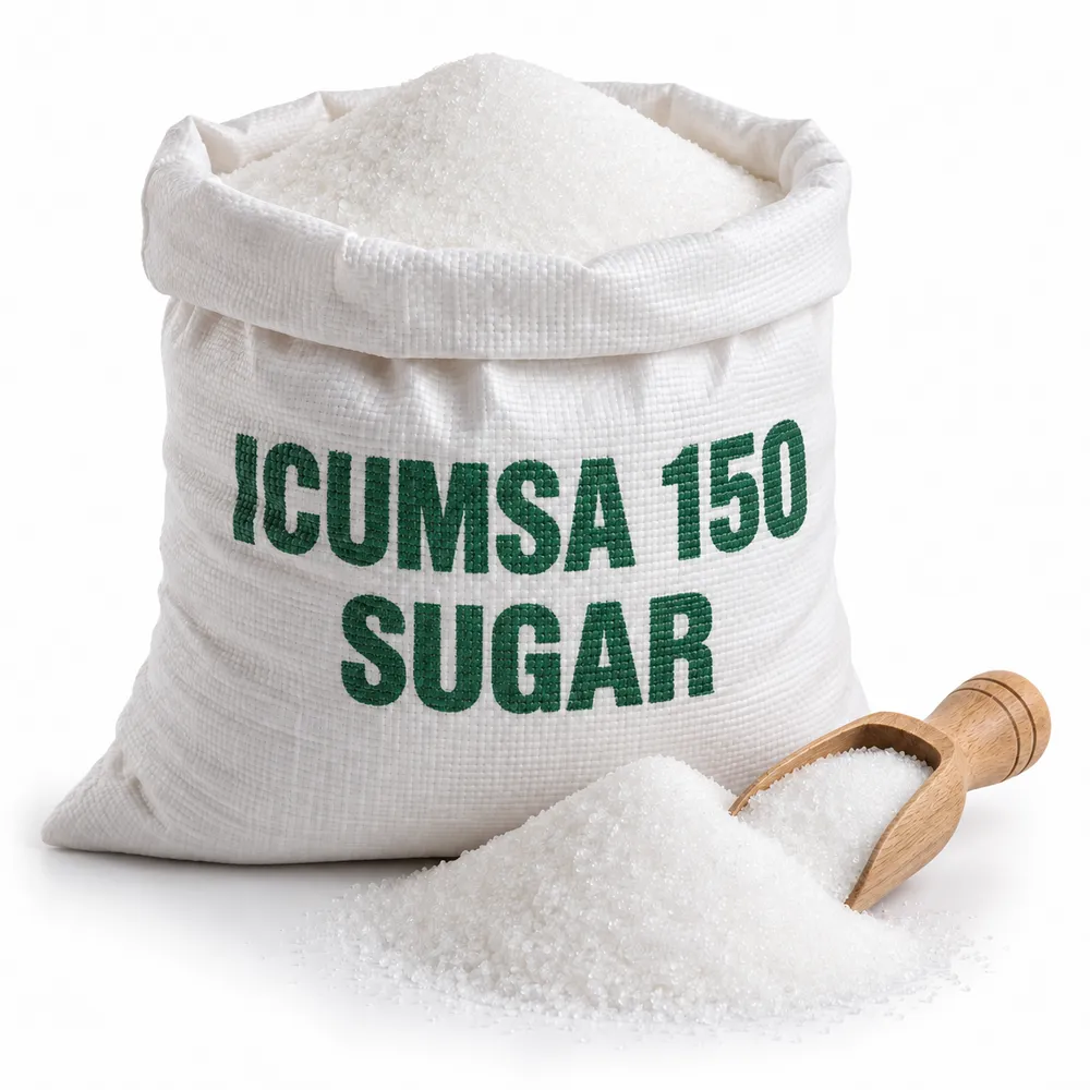 Zucchero cristallino bianco ICUMSA 150 all'ingrosso dal Brasile — sacchi da esportazione 50 kg spediti da France AJ Group LTD (UK)