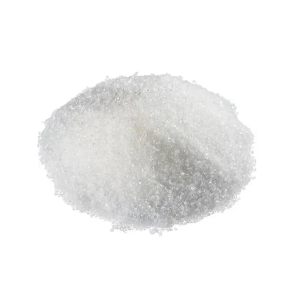 Fournisseur de sucre ICUMSA 45 — sucre de canne brésilien blanc raffiné, 45 UI, pol. 99,80°, extra fin 0,3–0,6 mm. Sacs 25/50 kg, inspection SGS, certificat d'analyse. Demandez un devis en gros.