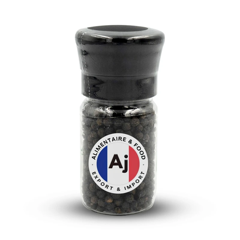Grind your Kampot Black Pepper effortlessly with our ceramic grinder, ensuring fresh and flavorful pepper every time.