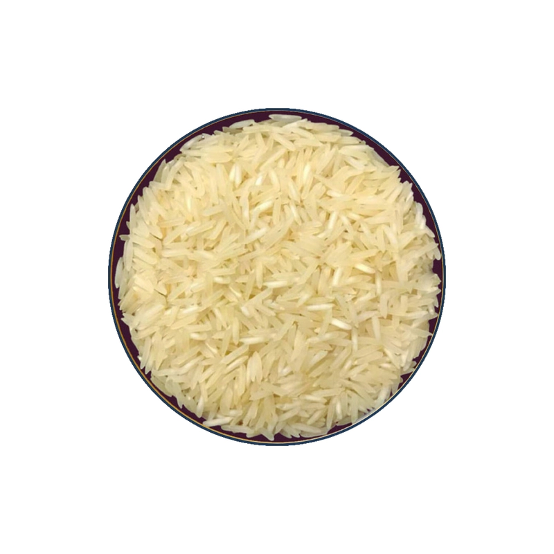 Discover the premium Sugandha Basmati Rice Golden Sella with a long grain length of 7.80mm, well-milled and Sortex cleaned. Moisture content is 13% max, with only 1% broken grains. Sourced from India, this high-quality rice is perfect for aromatic and flavorful dishes.