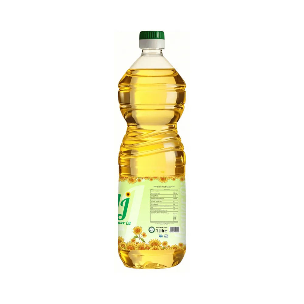 زيت عباد شمس ممتاز 1 لتر للمطاعم والمقاهي والتموين. مذاق خفيف، نقطة دخان عالية، خالٍ من الكائنات المعدلة وراثياً. قيمة اليود 110–143، الحموضة 0.1 كحد أقصى. المنشأ: تايلاند، ماليزيا، البرازيل، الأرجنتين، إندونيسيا، أوكرانيا. جملة خدمات الطعام. الدفع: TT، LC، DLC، SBLC. مصدر بريطاني.